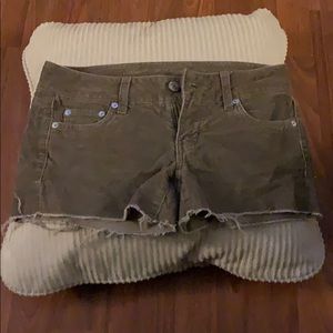 Brown corduroy American eagle shorts